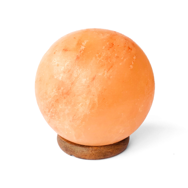 lámpara de sal esfera de sal del himalaya